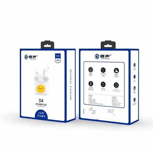 橙声D4新款 四代蓝牙耳机TWS弹窗触摸 短耳耳机 降噪高清通话K歌