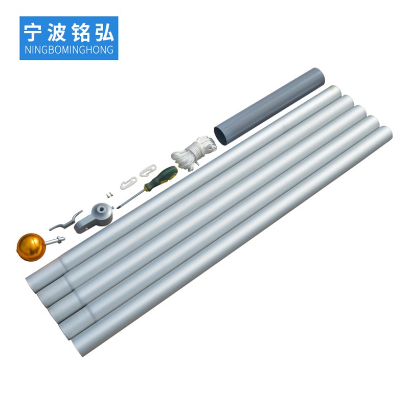 供应广告宣传旗杆 伸缩铝合金20ft旗杆Q 脚可伸缩 宁波