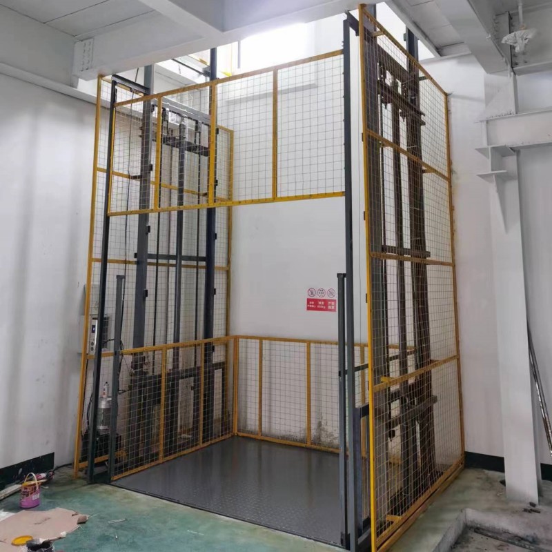 导轨固定式升降机车间厂房提升机仓库简易平台电动液压货梯举升机