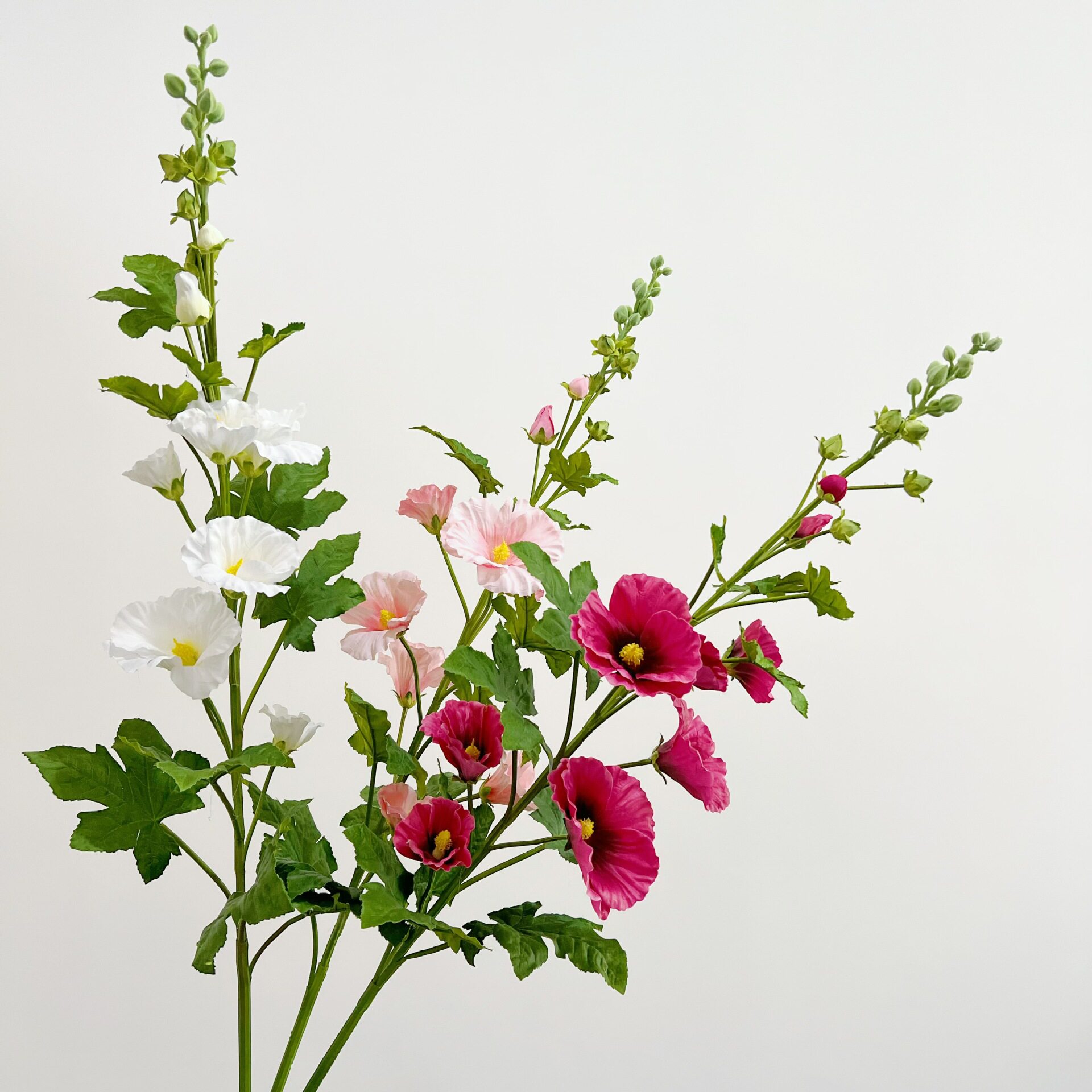 含阳仿真花蜀葵清新风格家居装饰摄影道具假花商业软装