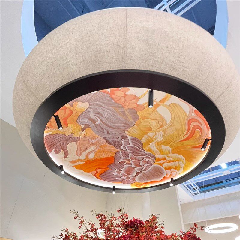 新中式酒店前台吊灯设计火锅店海洋主题餐厅吊灯酒楼包间饭店灯具