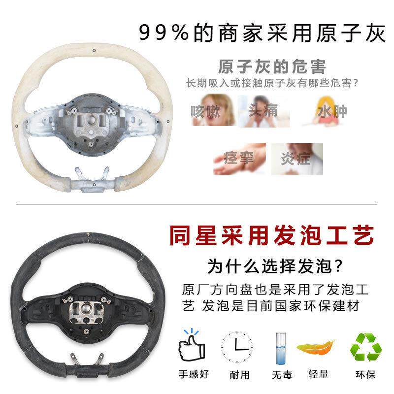 适用于凯迪拉克 XT5 ATS-L XTS CTS SLS 改装竞速款LED碳纤方向盘