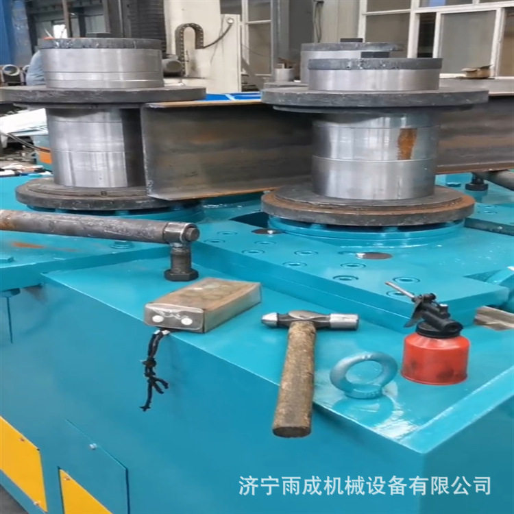 卧式角钢法兰机 全自动扁钢角铁法兰卷圆机 型材法兰卷圆机