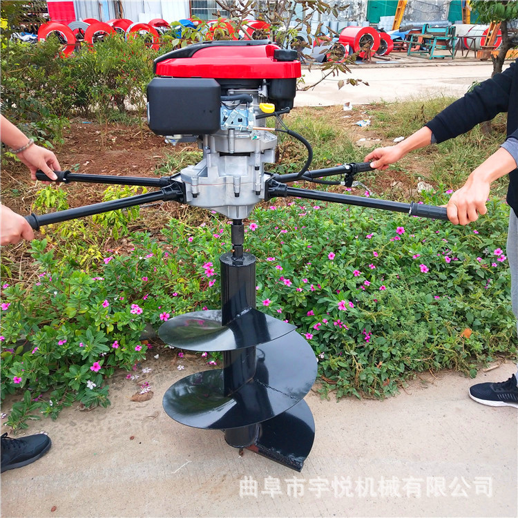 大马力手提式挖坑机 汽油果树施肥钻坑机 双人操作栽树打窝机