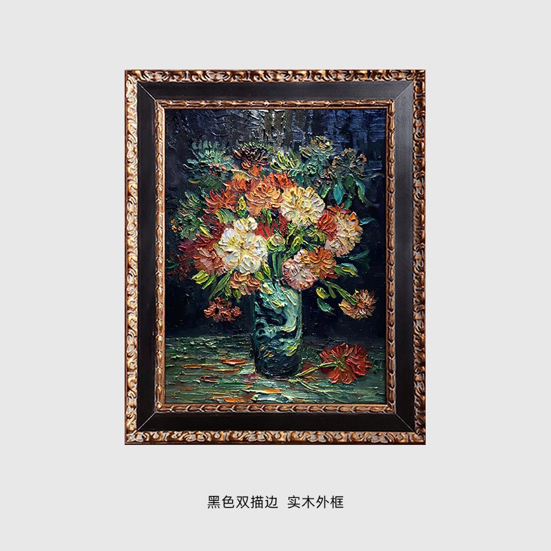 欧式玄关装饰画客厅餐厅沙发背景B挂画走廊过道壁画复古风花卉油