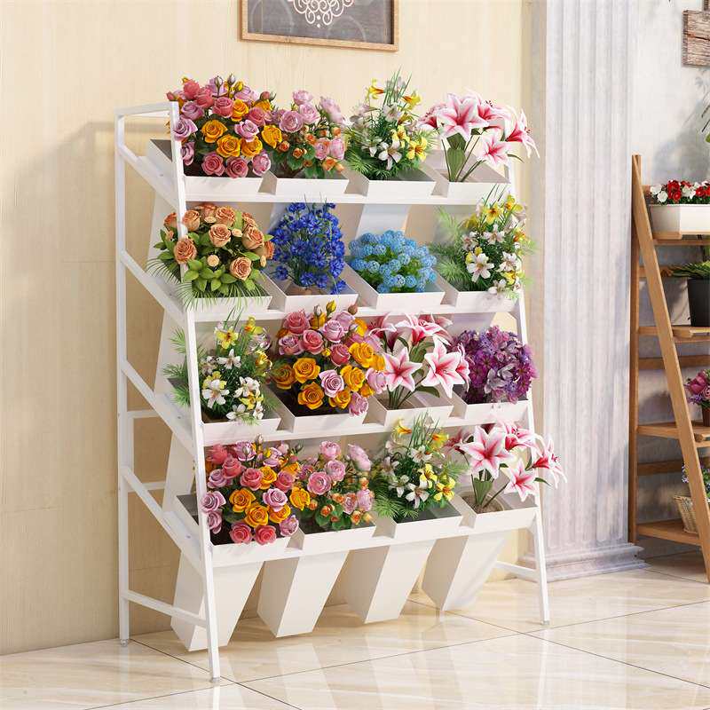 植艺绿醒梯花桶架展示铁鲜花花店花盆干花展示架花架置物架花筒