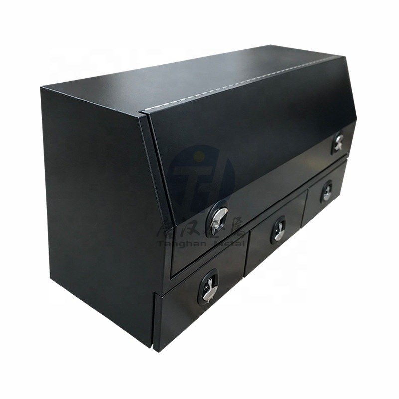 货运卡车/Ute/皮卡p大号铝制工具箱侧开门带 53 重型滑轨储物抽屉