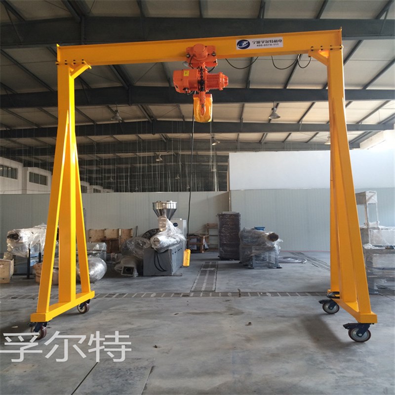 FT5无轨升降龙门架铝合金小型门式起重机可P拆卸遥控万向轮移动龙