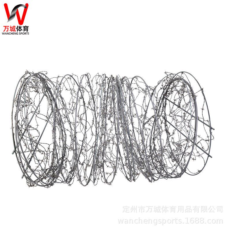 模拟蛇腹型刺绳蛇腹型塑料模拟铁丝网F刺线刺丝一列桩匍匐低桩网