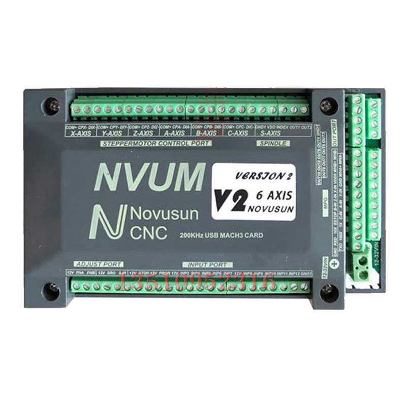 NVUM CNC控制器MACH3接口板3轴/4轴/5轴/6轴运动控卡用于雕刻机