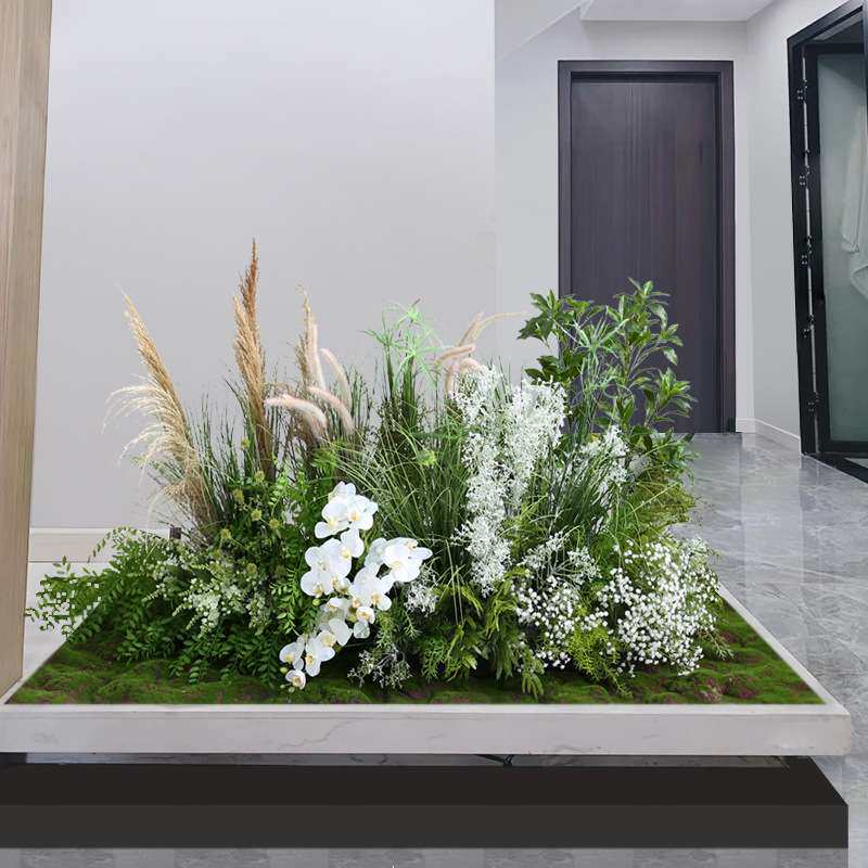 仿真植物草丛造景室内软装假绿植装饰遮挡角落摆件芦苇花草插花