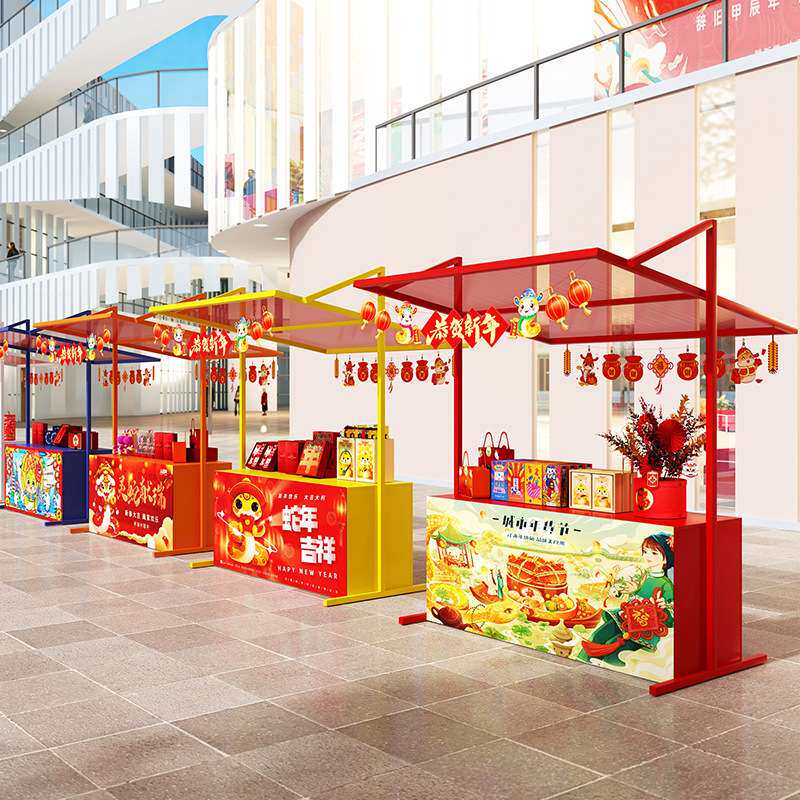 夜市美食街展示架促销架大型活动户外市集景区可移动小吃摊摊位架