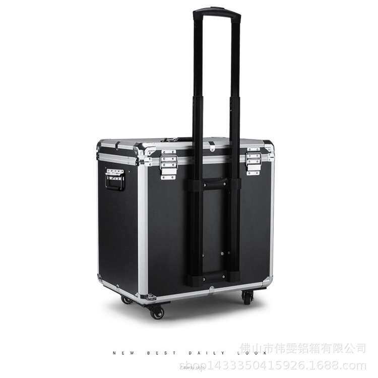 铝合金拉杆维修工具箱多用双层工具箱防震箱仪器箱展示箱样板铝箱