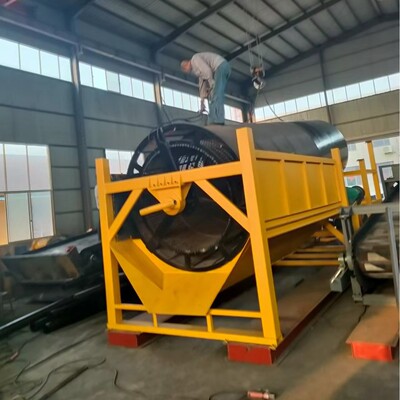 根据粒度大小对锡矿石分级滚筒筛