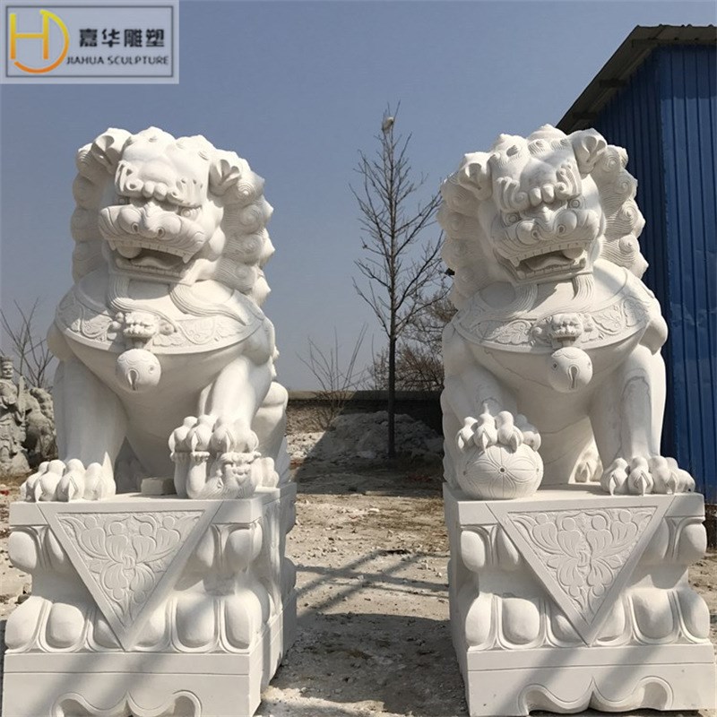 石雕汉白玉青石石狮子一对A看门家用门口小号摆件大型狮子