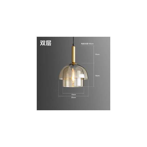 美式简约吧台玻璃吊灯现代轻奢新款创意个性餐厅店铺设计师灯具