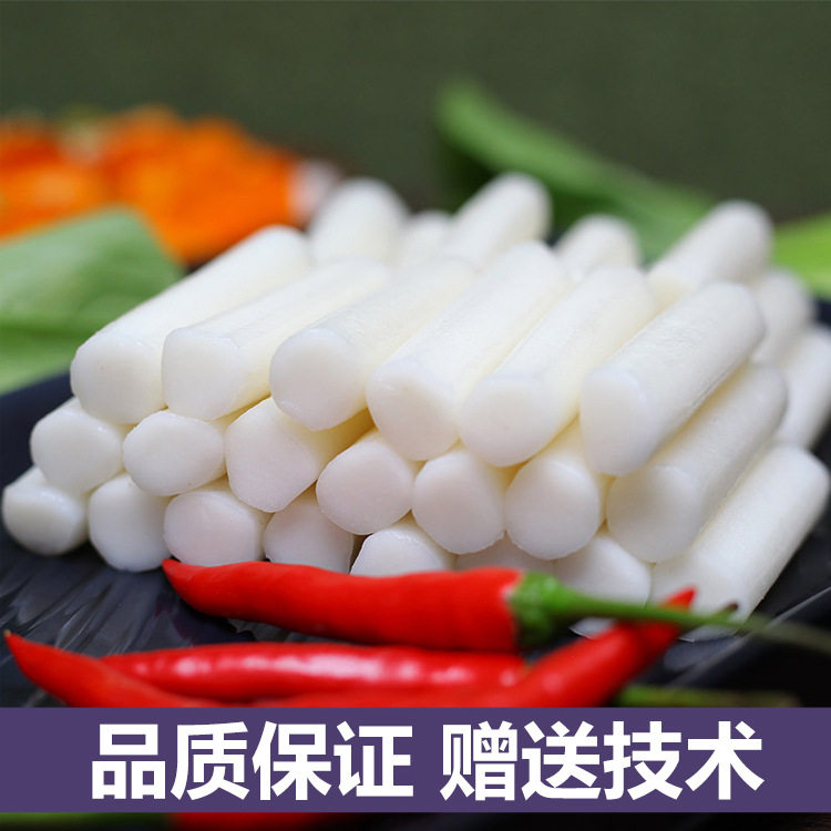 网红休闲小吃手指年糕机商用自熟年糕条机操作视频