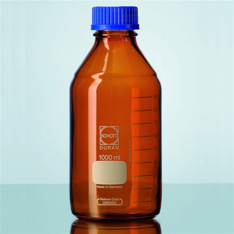 原装进口Duran-SCHOTT肖特218062454棕色蓝盖试剂瓶100ML(含盖)