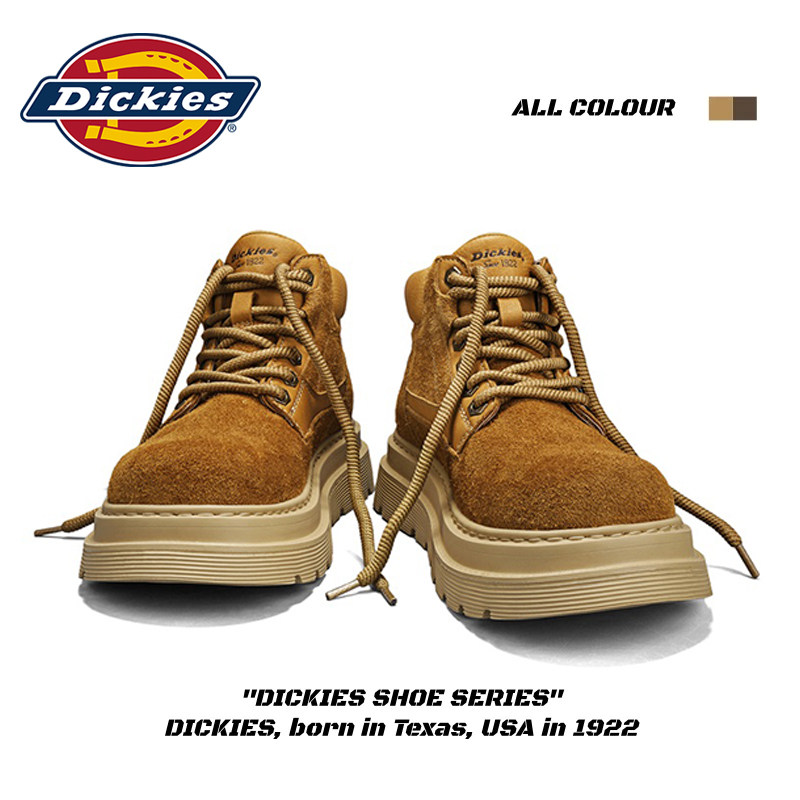 Dickies马丁靴男2026新款秋冬季户外徒步登山防滑耐磨厚底工装靴