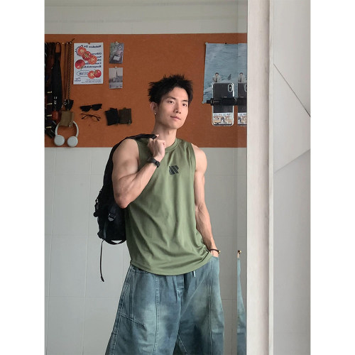 速干透气篮球肌肉显大训练背心