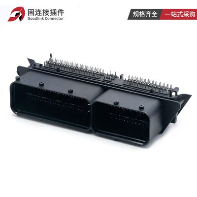 汽车连接器284617-1 ECU154P弯针电脑控制系Q统TE型154孔板端