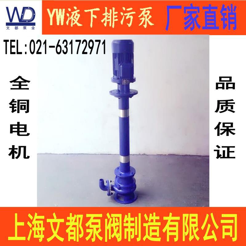 液下泵式耐腐蚀无堵塞排污泵