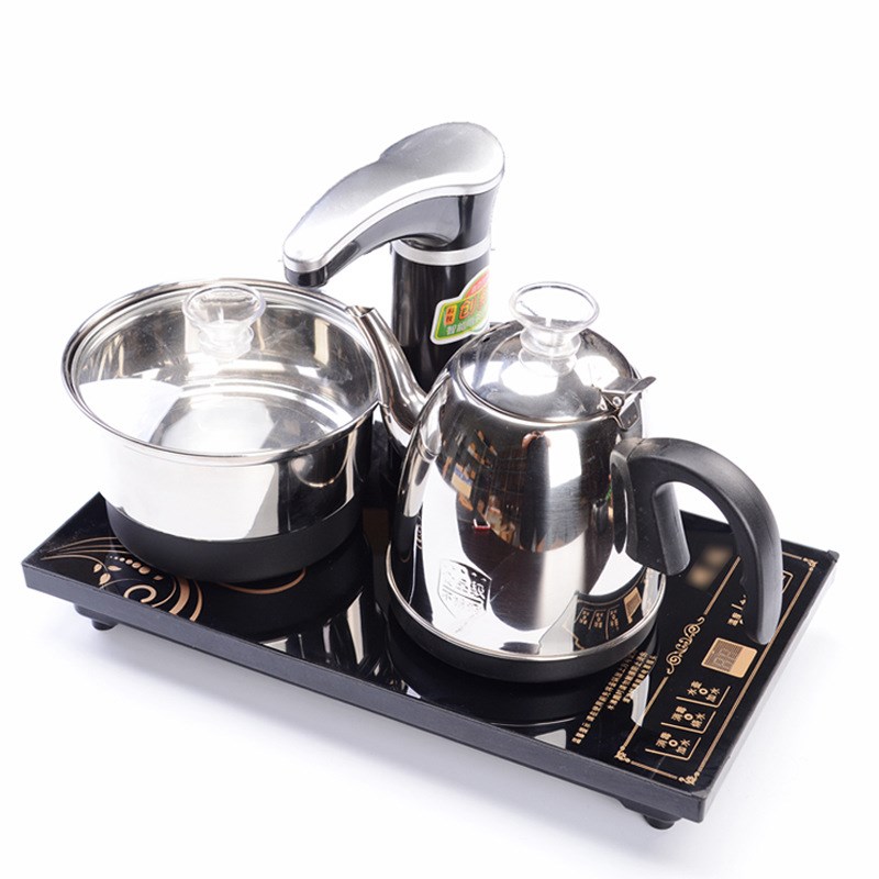 044家用茶具配件排o水实木茶盘四合一套装茶台全自动电磁炉茶托盘