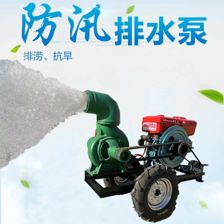 6寸离心泵 大水漫灌大流量柴油抽水泵 移动拖车款压井离心泵