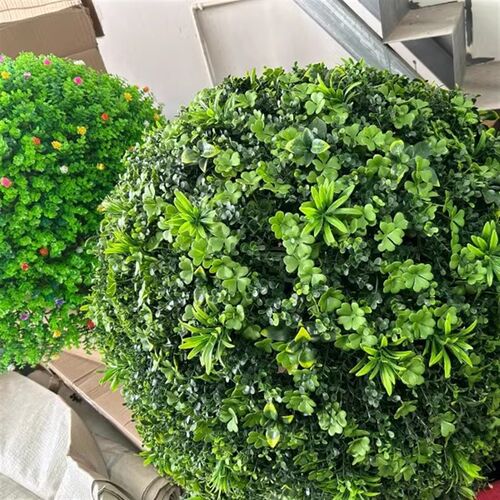户外绿植井盖遮挡装饰品空心球仿真绿植四叶草草球装Z饰米兰草球