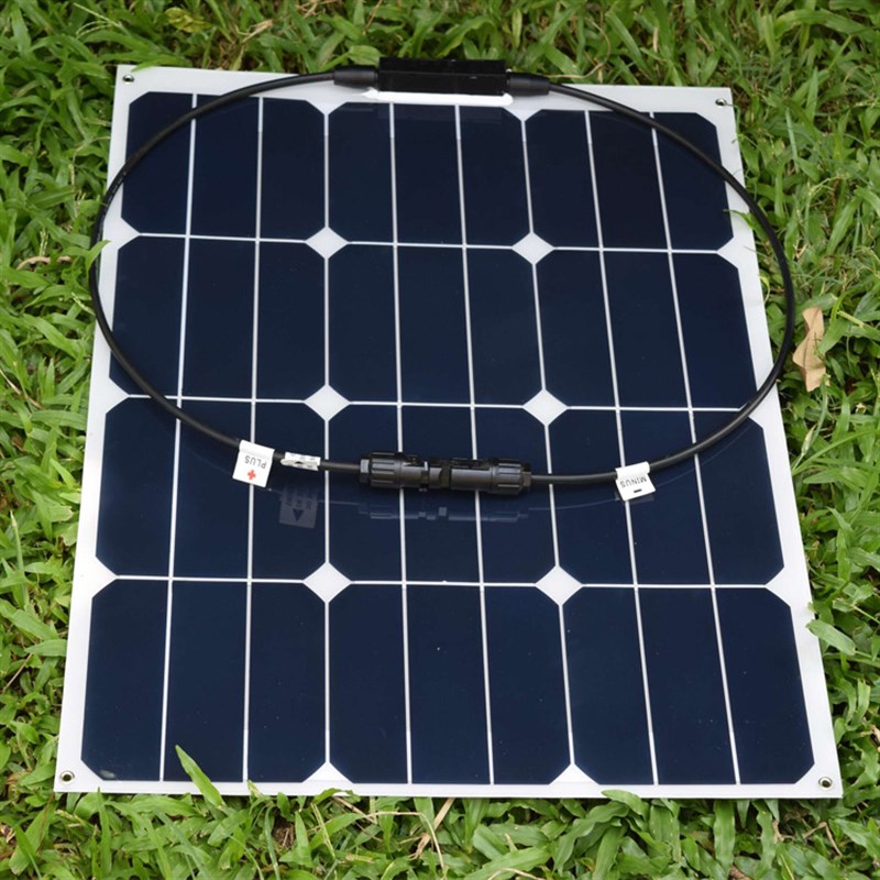 sunpower50W 半柔性太阳D能电池板 可弯曲 房车游艇专用