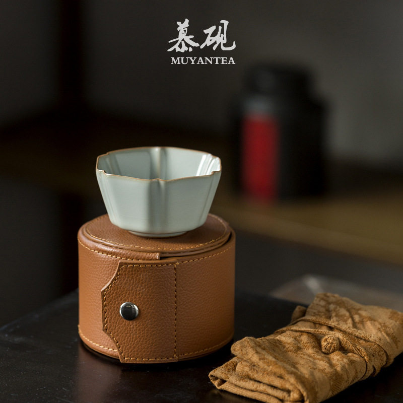 慕陶汝窑茶杯主人杯创意手作陶瓷功夫品茗杯普洱茶具盏可养单杯