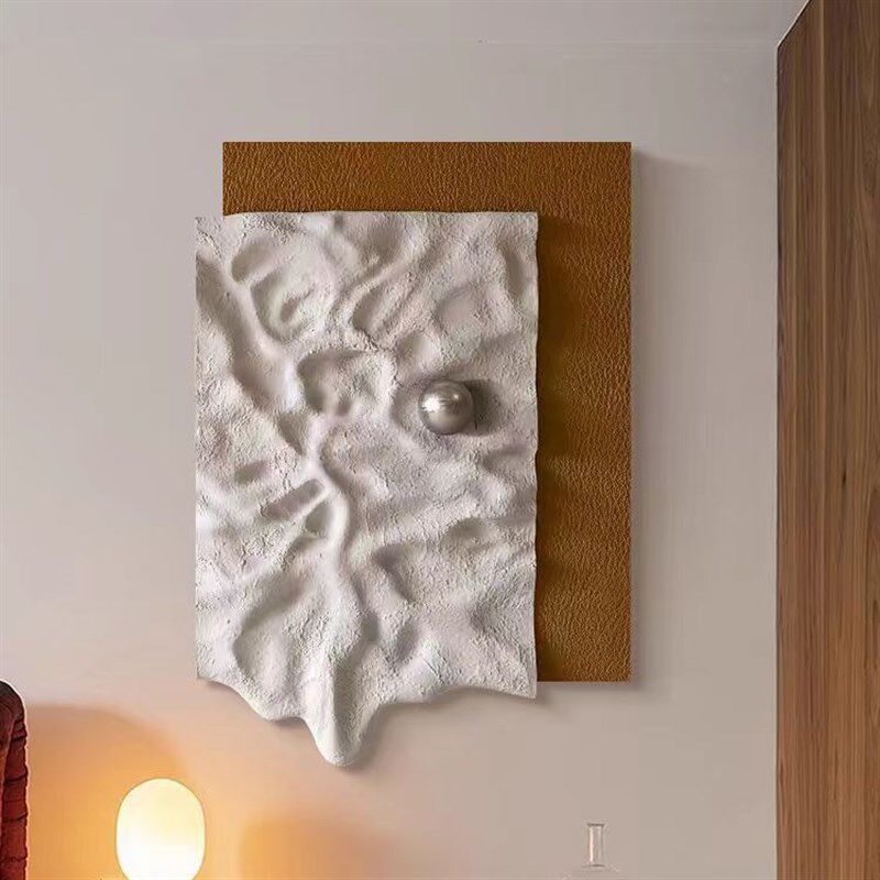 立体雕刻砂岩抽象入户t玄关装饰画现代轻奢高档走廊过道挂画