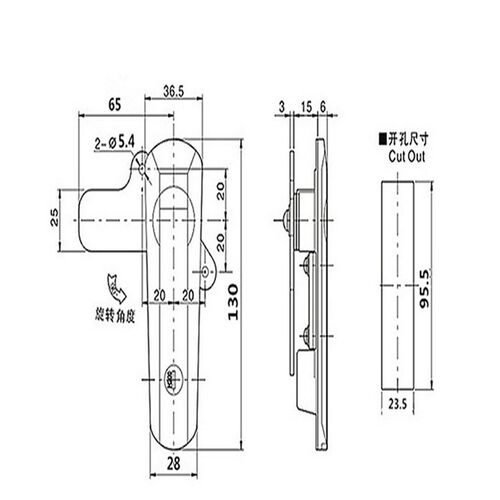 供应AB402 AB403不锈钢锁 机械门锁具 配电箱不锈钢门锁 电柜门锁