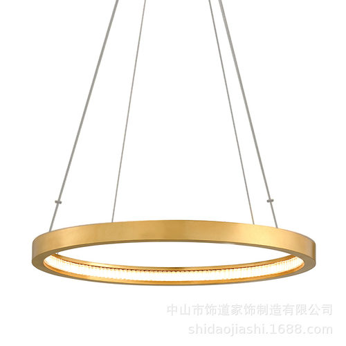 北欧极简全铜吊灯现代简约客
