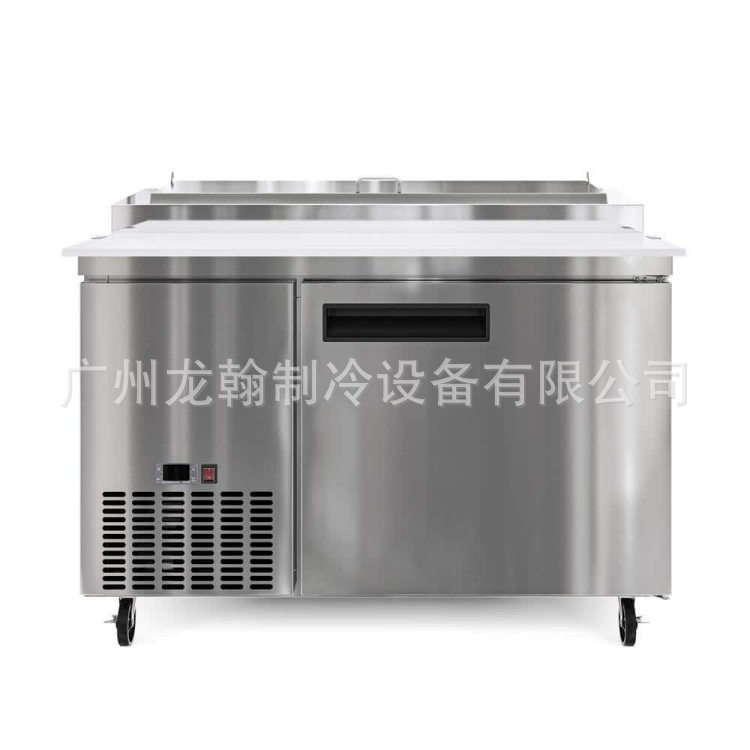 披萨撒料台凉菜展示柜卧式沙拉工作台商用风冷比萨保鲜柜