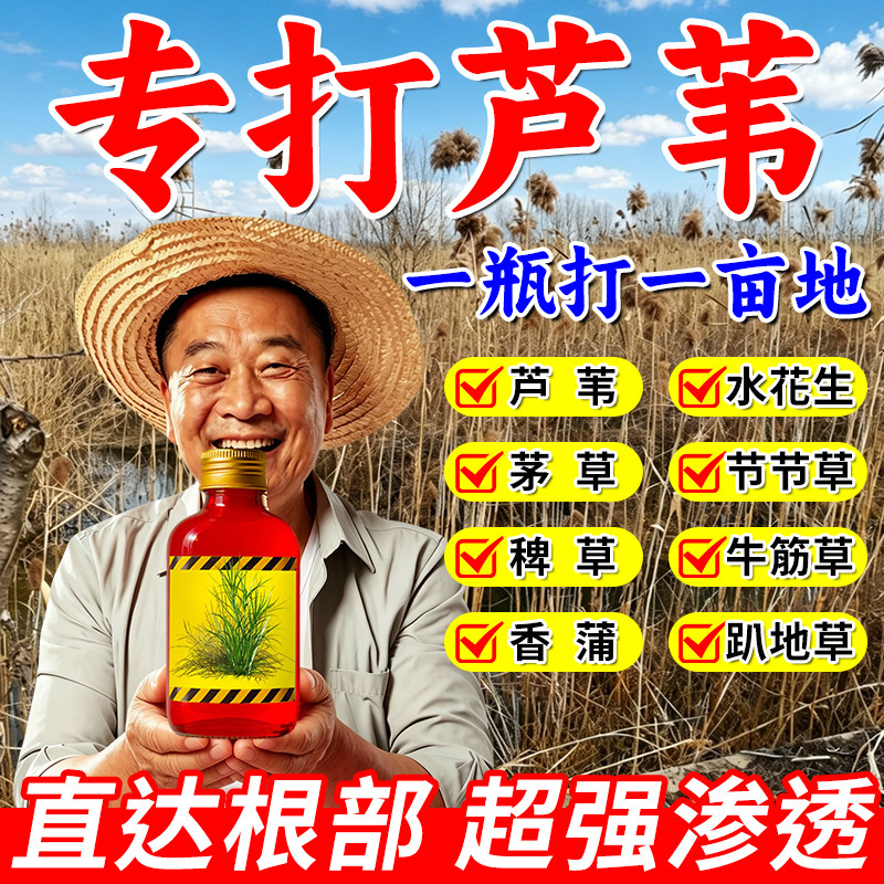 正品芦苇茅草打草专打芦苇茅草果园荒地杂草烂根快速干枯连根清
