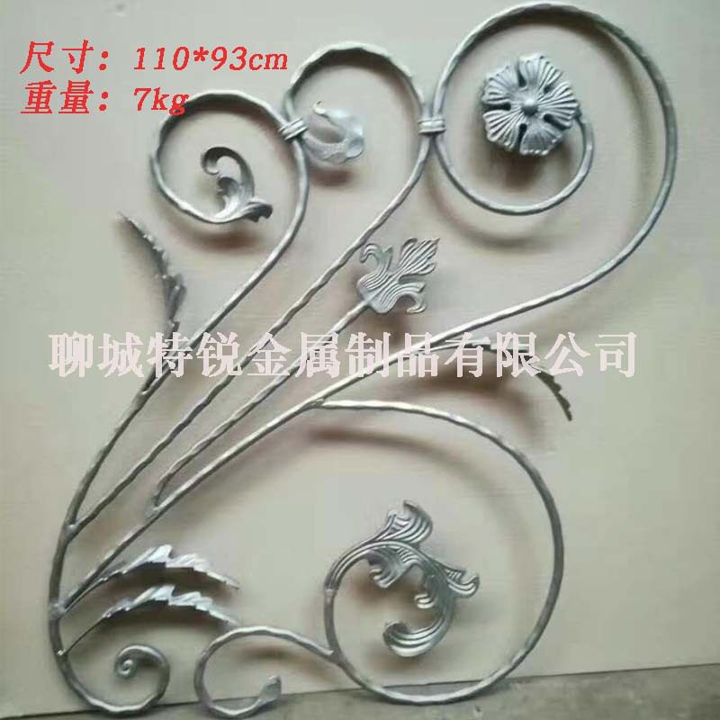 锻打铁花扁铁护栏装饰花铁艺大门门头花楼梯花配件