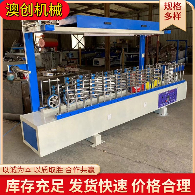 全自动热胶实木皮包覆机 门窗套线包皮机 L加宽1000型木皮覆膜机