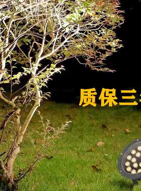 led插地照树投光灯圆形七彩园林景观庭院草坪鸟巢户外防水照明灯