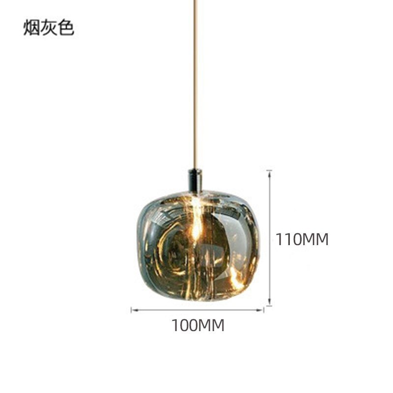 现代简约创意个性三头玻璃吊灯设计师床头N款楼梯后餐厅吧台灯饰