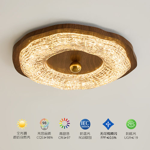 美式复古金箔树脂吸顶灯