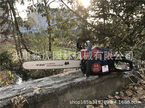 丸崎GS451油锯16-18寸锯木机汽油锯 手持便携家用锯树机