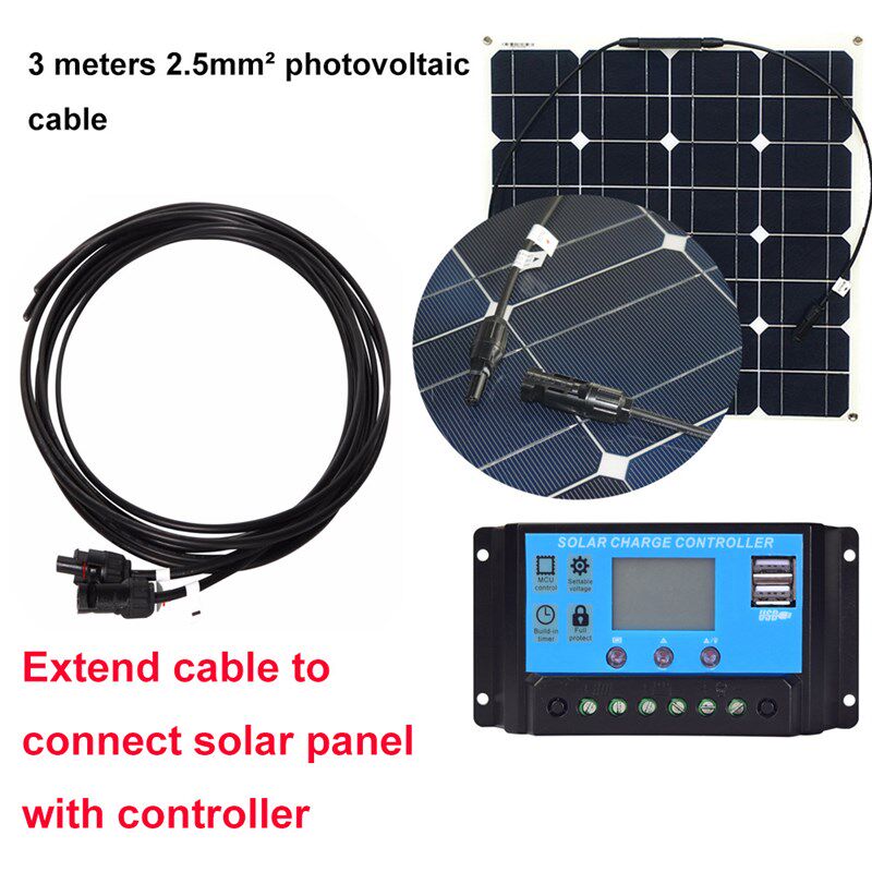 单晶硅太阳能板50W 18V太阳能光伏板户外太阳能光伏发电板