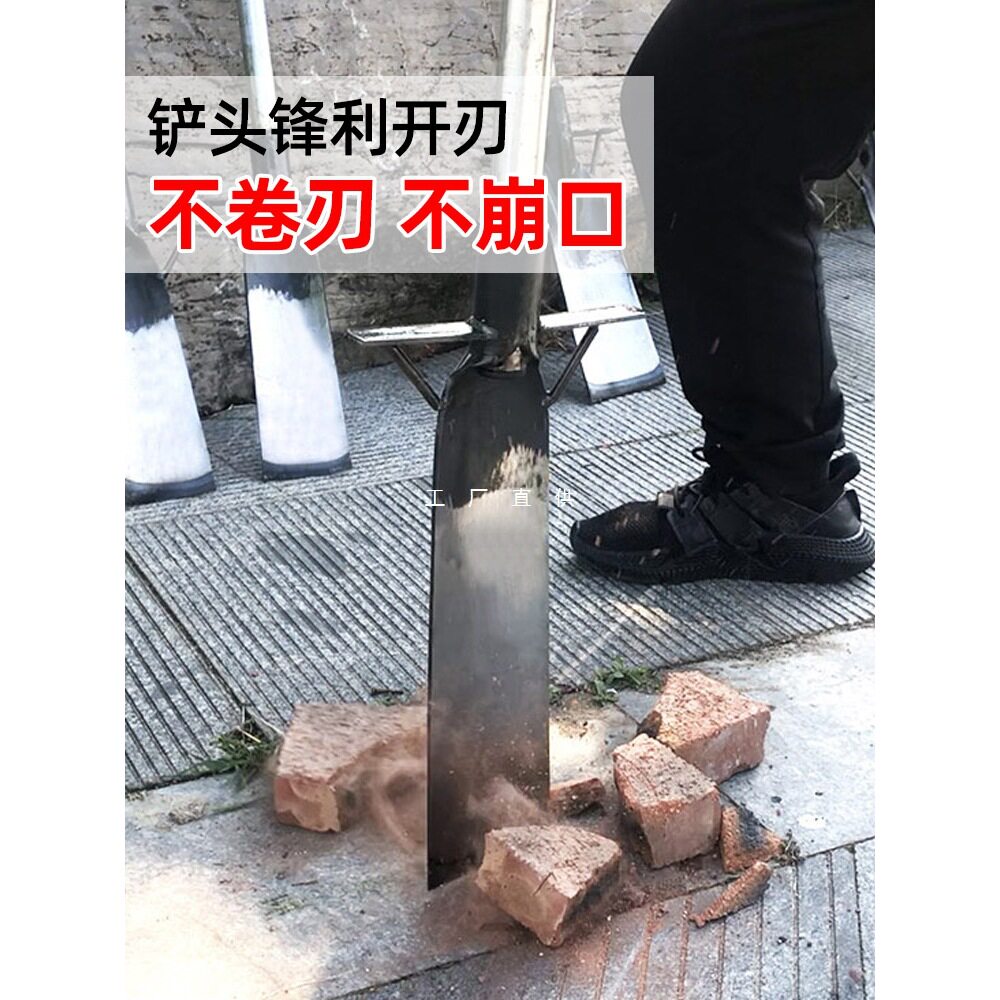 锰钢挖树铲子挖土神器镐挖坑洞沟笋农用工具锄头断树根起苗专用锹