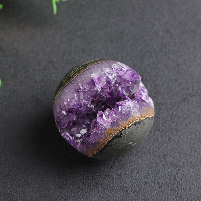 天然紫晶簇开口笑紫水晶原石紫晶洞聚宝盆家居办公装饰摆件