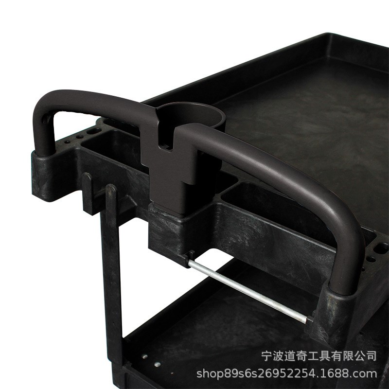 多用途工具车三层塑料移动收纳车汽修五金工作台大容量餐饮手推车
