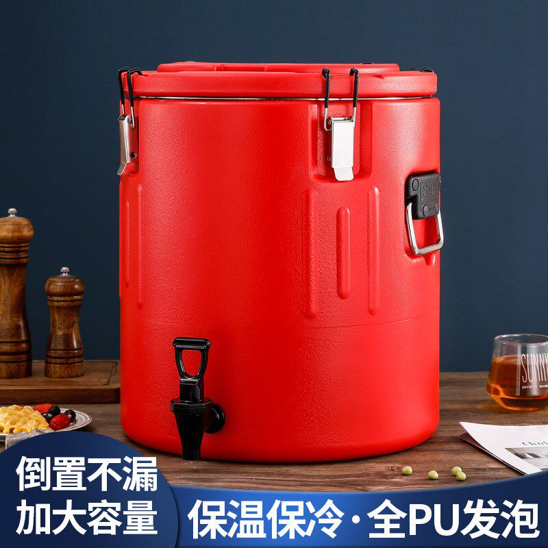 商用保温桶不锈钢双层保温饭桶带龙头汤桶大O容量奶茶桶茶水桶冰