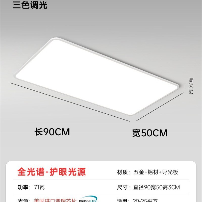 网红简约客厅灯现代家用简单大气书房阳台灯创意LED房间主卧室灯