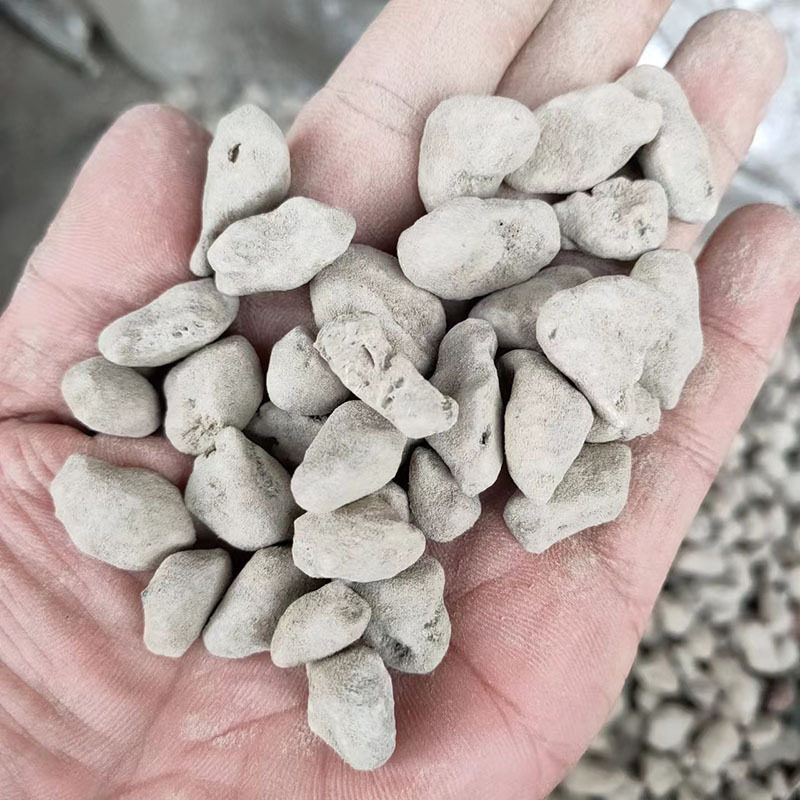 浮石颗粒园艺用轻石颗粒水处理用大块白色轻石块白色浮石