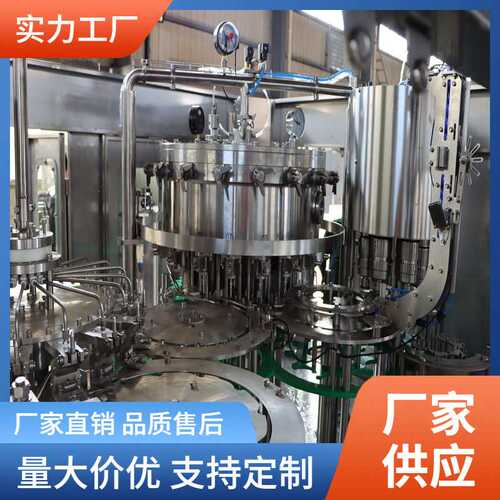 汽酒汽水荔枝杨梅水果加气苏打酒碳酸饮料小型全自动灌装机械设备